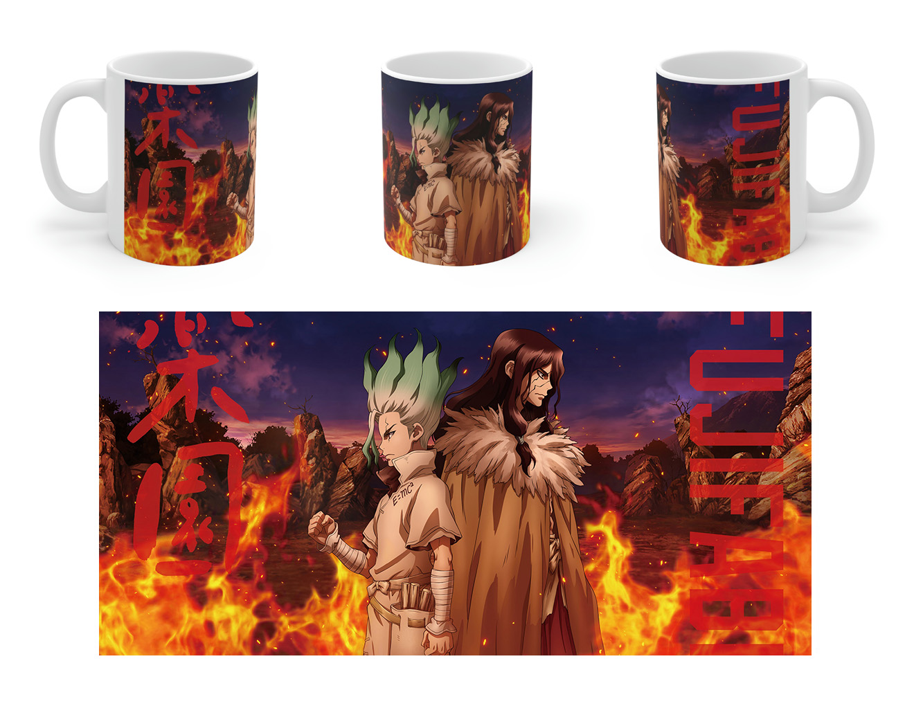 ABYSTYLE - DR STONE - Tazza Ufficiale 320 Ml: Ceramica, Lavabile In Microonde E Lavastoviglie, Merchandising Manga