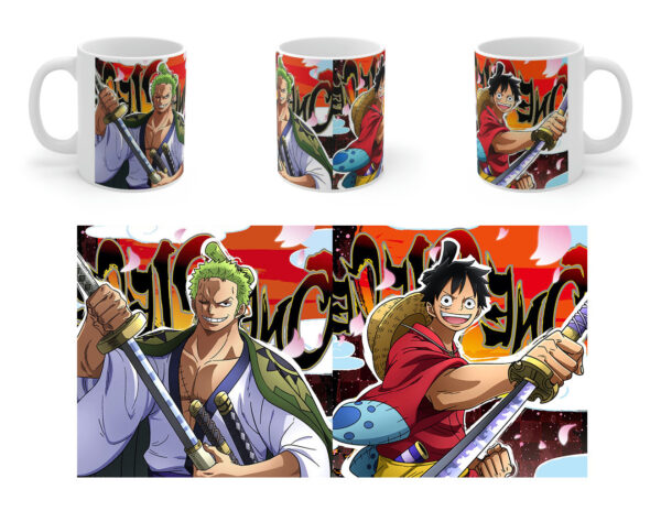 Taza One Piece Luffy y Zoro