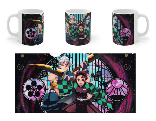 Taza Kimetsu no Yaiba, Tanjiro y Uzui