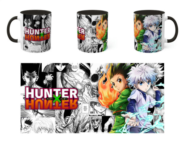 Taza tipo manga Hunter x Hunter Gon y Killua