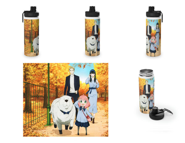 Botella metalica Spy x Family - Anya, Lloid y Yor