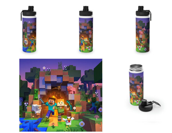 Botella metalica Minecraft