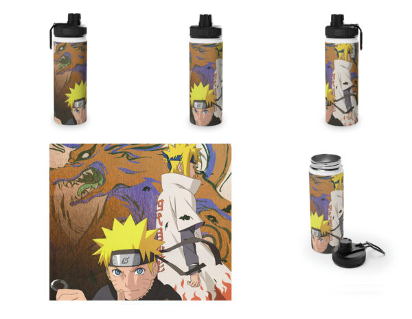 Botella metalica Naruto y Minato
