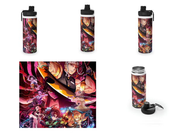 Botella metalica Kimetsu no Yaiba Distrito Rojo