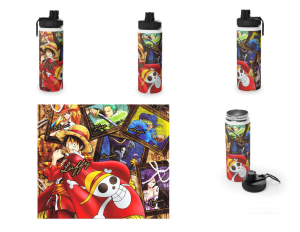 Botella metalica One Piece Sombreros de paja