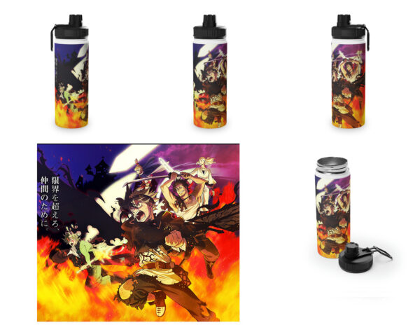Botella metalica Black Clover