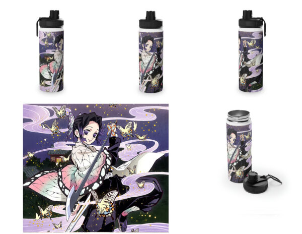 Botella metalica Kimetsu no Yaiba - Shinobu Kocho
