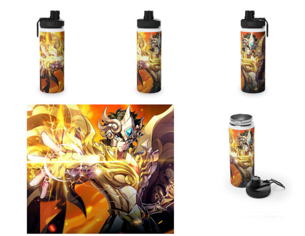 Botella metalica Saint Seiya (Caballeros del Zodiaco) - Aioria