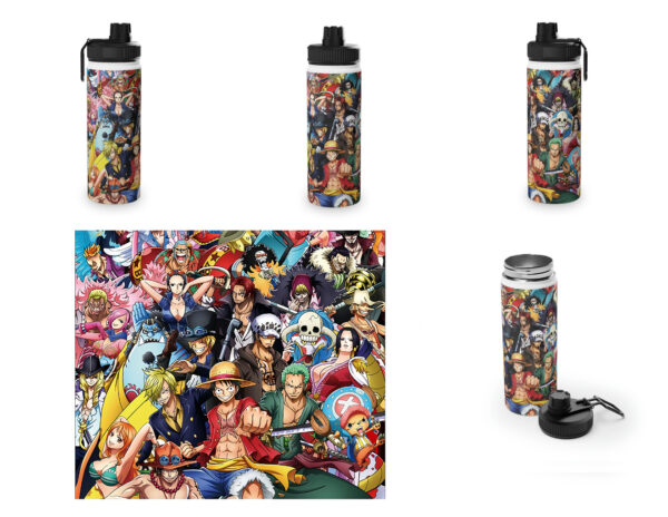 Botella metalica One Piece Collage