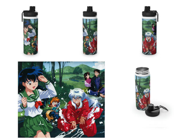 Botella metalica Inuyasha y Kagome