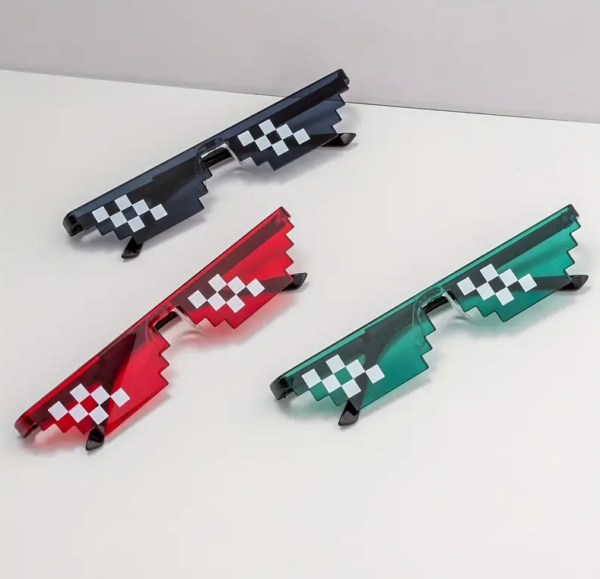 Lentes oscuro estilo cool pixelado 7 colores - Imagen 3