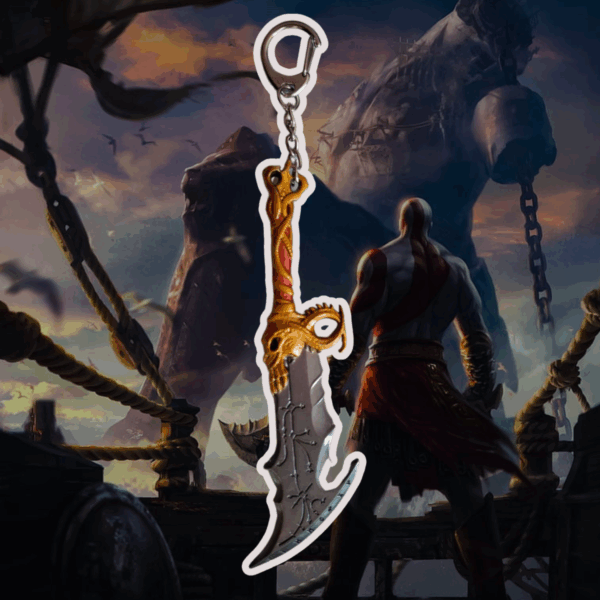 Llavero del Videojuego God of war de las Espadas de Kratos, las Espadas del Caos
