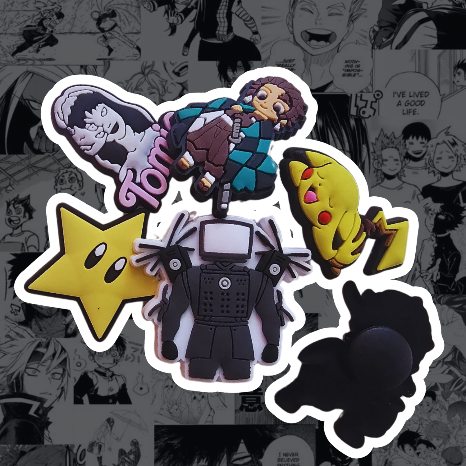 Set Random De Broches Para Crocs - Anime 5 Unids