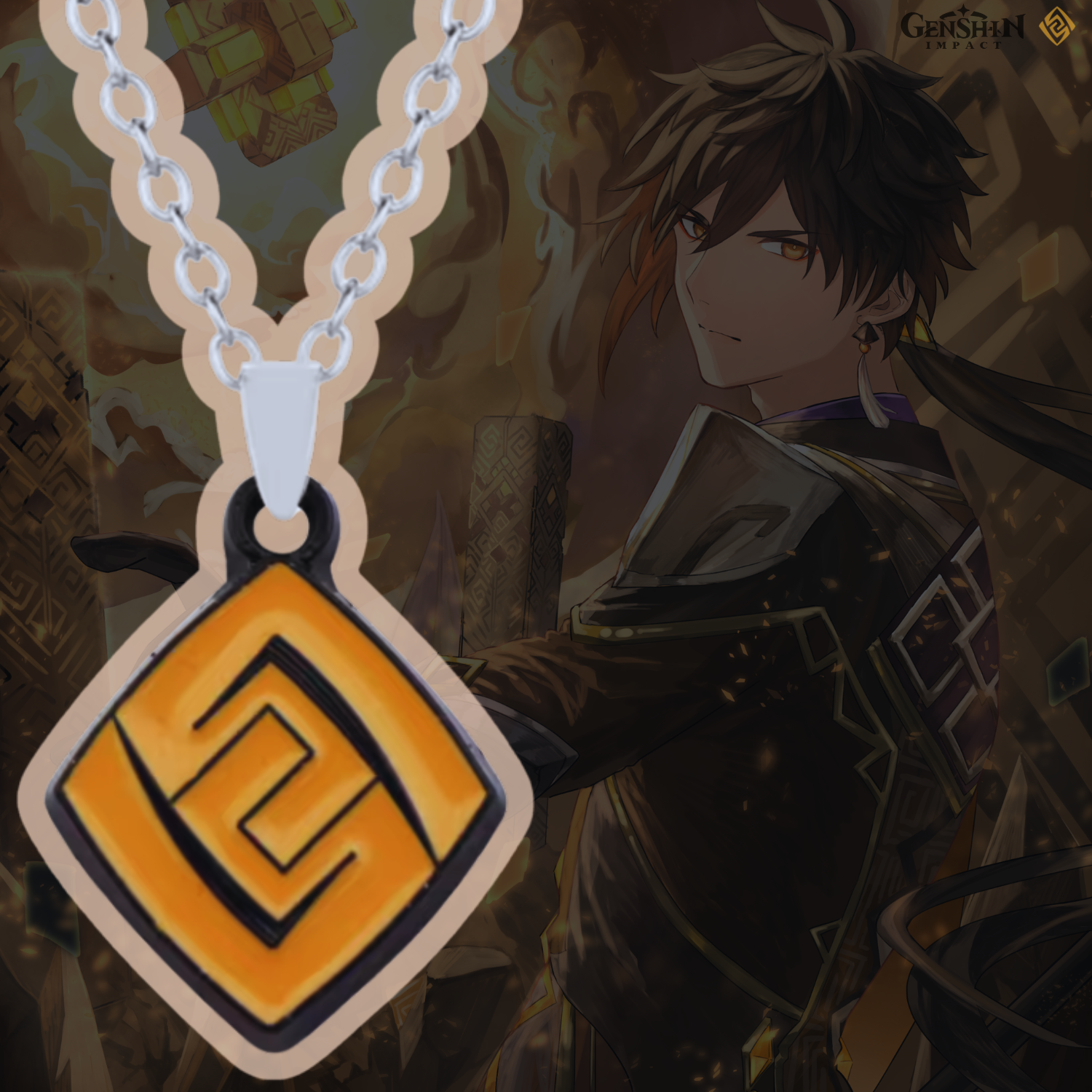 Collar Del Elemento Geo - Genshin Impact