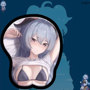 Mousepad Con Busto 3D De Ganyu - Genshin Impact
