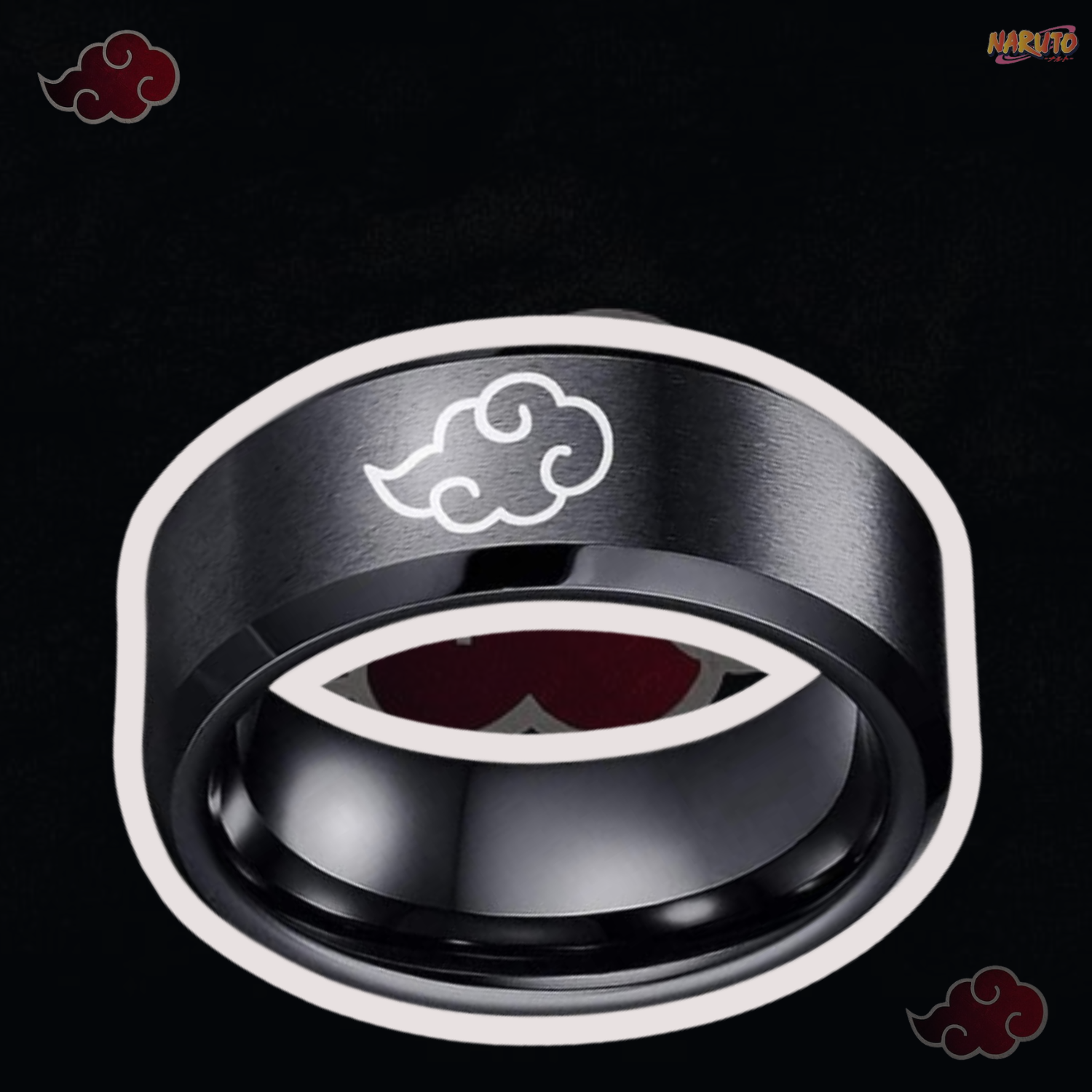 Anillo Con La Nube De La Organización Akatsuki - Naruto