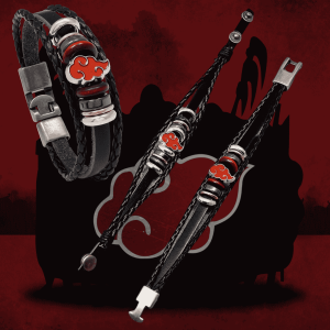 Brazalete de cuero trenzado de Akatsuki - Naruto