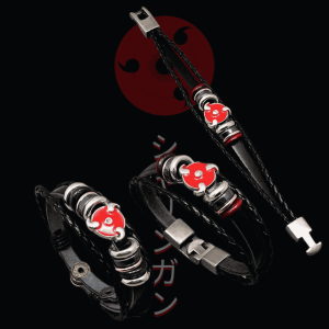 Brazalete De Cuero Trenzado Del Sharingan - Naruto