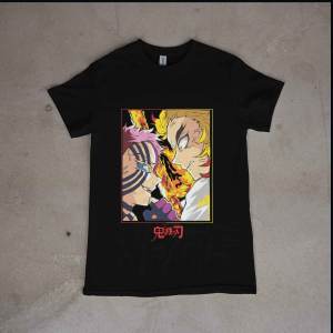 Camiseta Rengoku vs Akaza Kimetsu no Yaiba