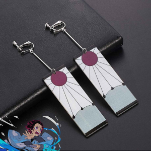 Aretes Hanafuda de Tanjiro Kimetsu no Yaiba