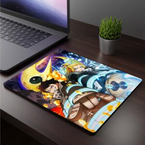 Mousepad cuadrado de Shinra y Arthur - Fire Force