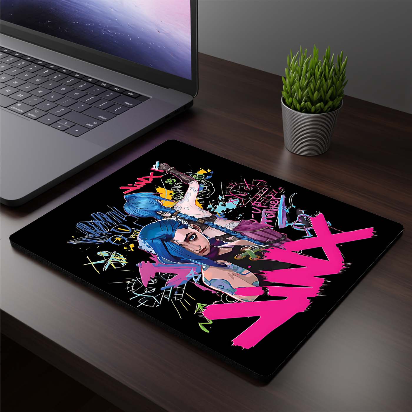 Mousepad cuadrado de Jinx - Arcane