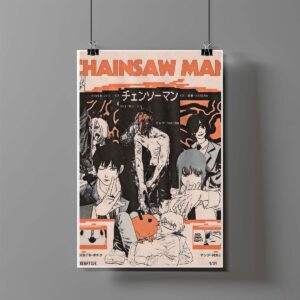 Poster de Denji y equipo - Chainsaw Man
