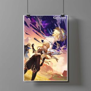 Poster de Aether y Lumine - Genshin Impact