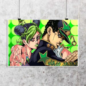 Poster de Jolyne Cujoh y Jotaro Kujo - JoJo's Bizarre Adventure