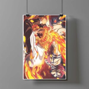 Poster de Akaza y Rengoku - Demon Slayer