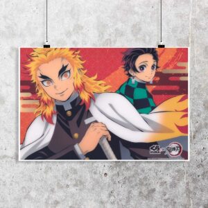 Poster de Kyojuro Rengoku y Tanjiro Kamado - Demon Slayer