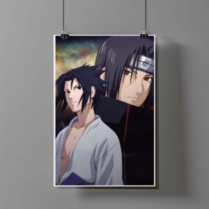 Poster de Sasuke e Itachi Uchiha - Naruto