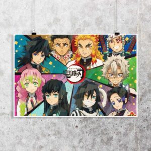 Poster de Pilares (Hashira) - Demon Slayer