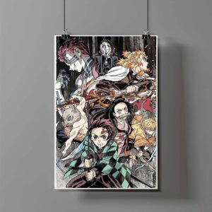 Poster de Tanjiro y amigos - Demon Slayer