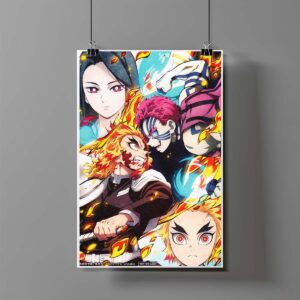 Poster de Akaza y Rengoku - Demon Slayer
