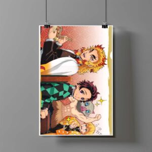 Poster de Rengoku y Tanjiro - Demon Slayer