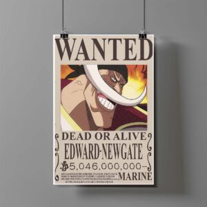 Poster de Edward Newgate (Whitebeard) Wanted - One Piece