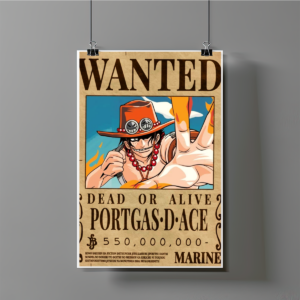 Poster de Portgas D. Ace Wanted - One Piece