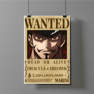 Poster de Dracule Mihawk Wanted - One Piece