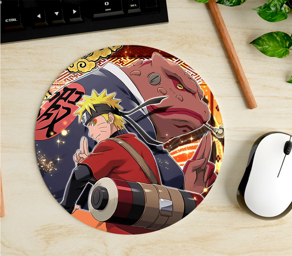 Mousepad Circular de Naruto Uzumaki - Naruto Shippuden