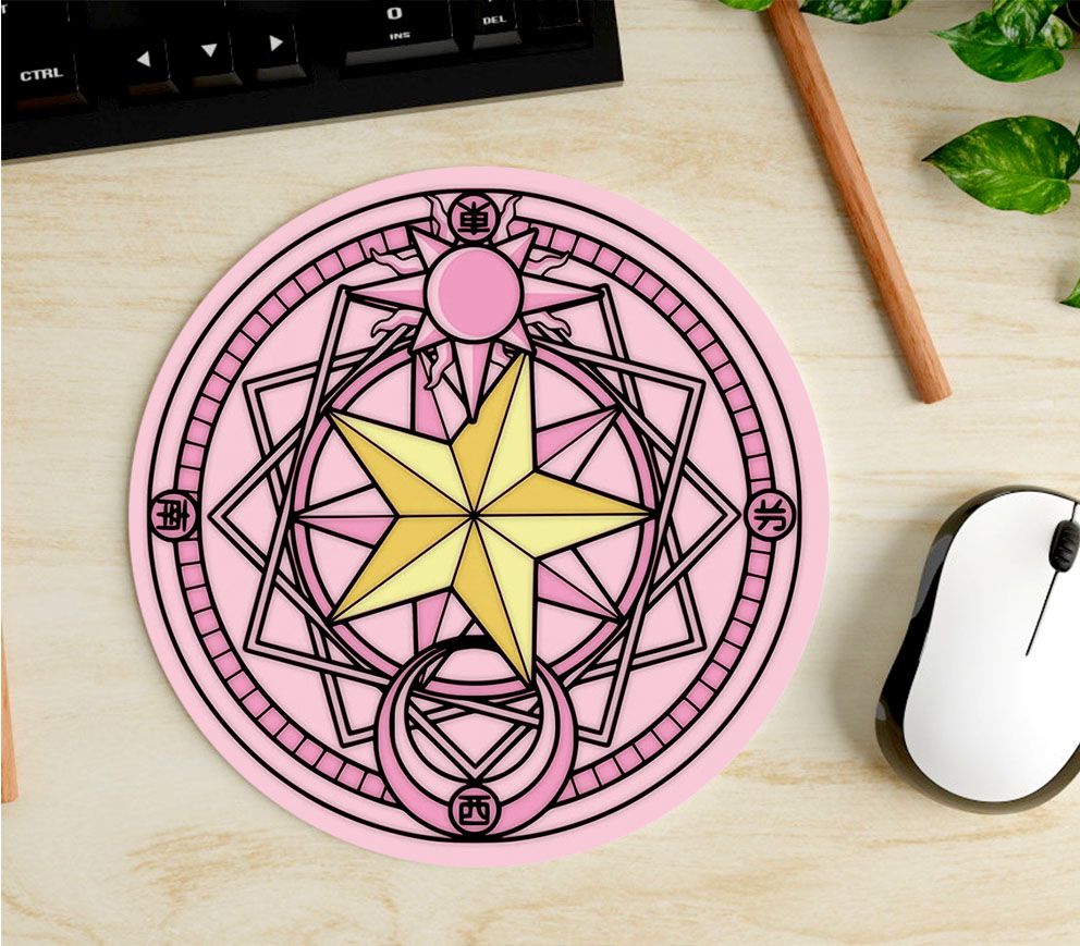 Mousepad Circular de Círculo Mágico de Sakura - Cardcaptor Sakura