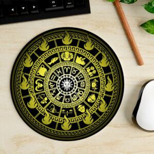 Mousepad Circular de Reloj 12 casas - Caballeros del Zodiaco