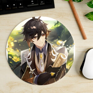 Mousepad Circular de Zhongli - Genshin Impact