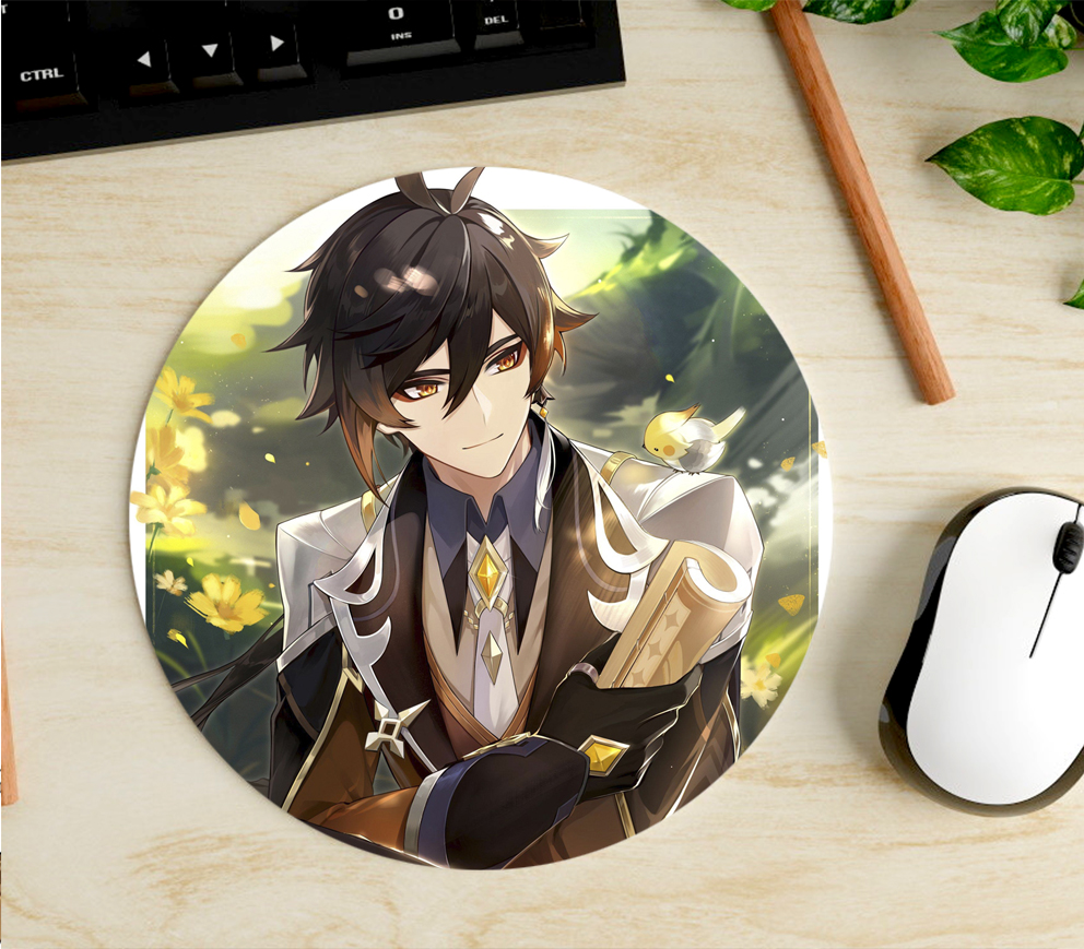 Mousepad Circular de Zhongli - Genshin Impact