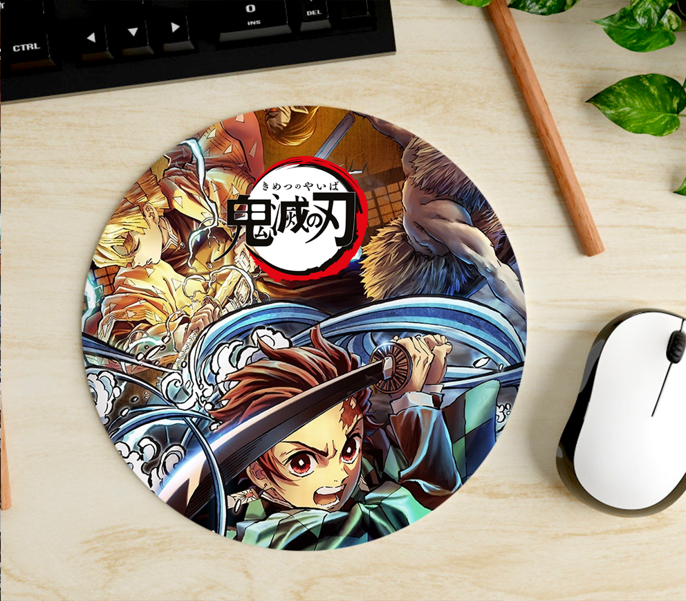 Mousepad Circular de Tanjiro Kamado - Kimetsu no Yaiba
