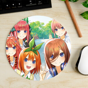 Mousepad Circular de Hermanas Nakano - Gotoubun no Hanayome