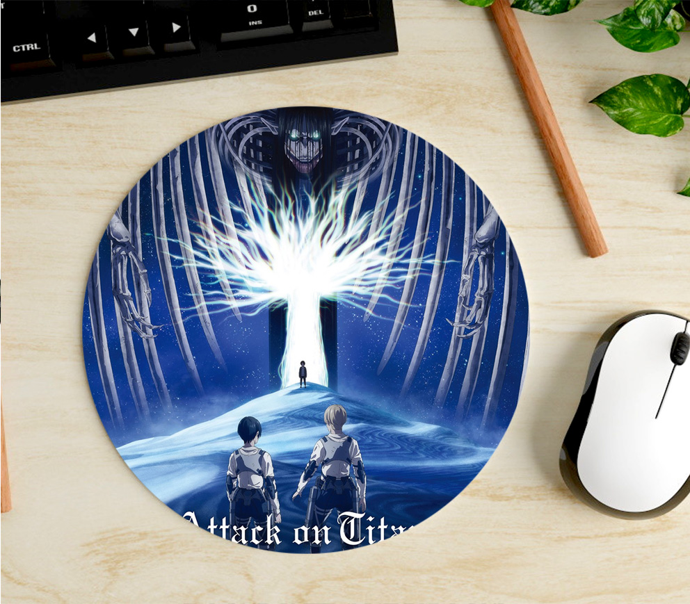 Mousepad Circular de Eren Yeager - Shingeki no Kyojin