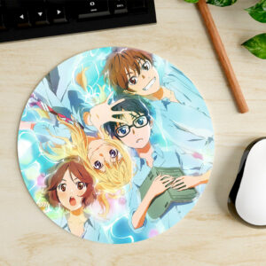 Mousepad Circular de Kousei y Kaori - Shigatsu wa Kimi no Uso