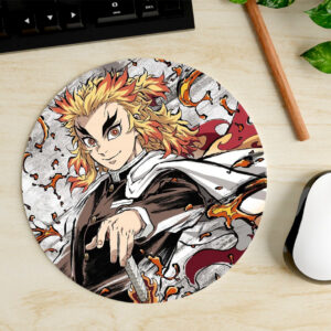 Mousepad Circular de Kyojuro Rengoku - Kimetsu no Yaiba