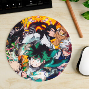Mousepad Circular de Izuku Midoriya y Clase 1-A - Boku no Hero Academia